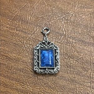 Elegant Silver and Blue Pendant